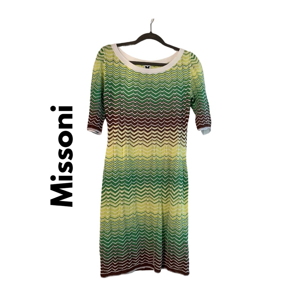 EUC Classic Missoni Knit Chevron Dress